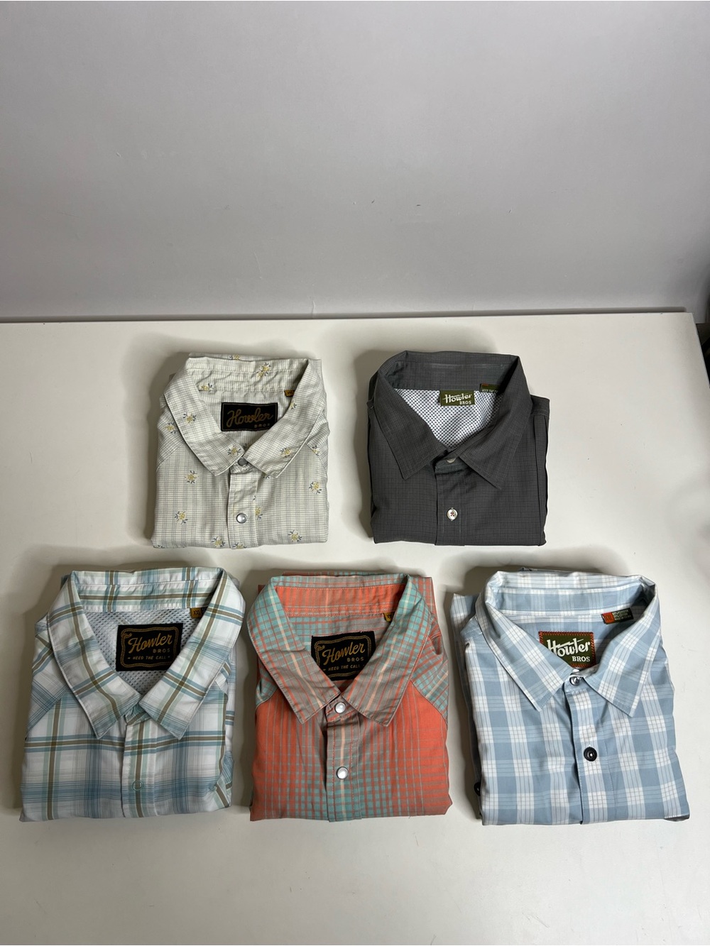 Howler Brothers Lot 4 Short Sleeve , 1 Long Sleeve Button Up Shirts - Size XXL
